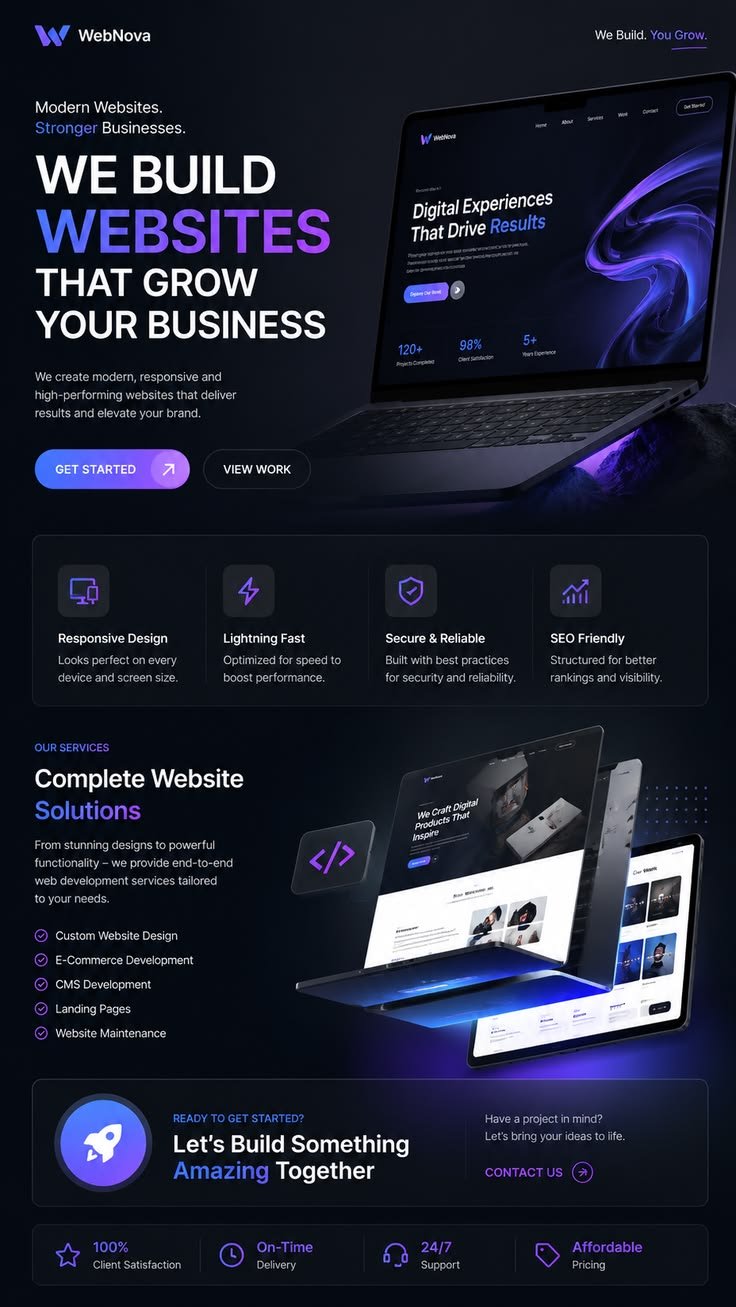 Site da WebNova criado pela AD Sites